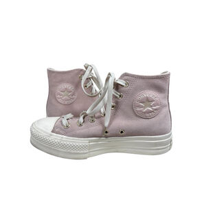 Converse All Star High Top Sneakers Womens Size 7‎ Suede Pink
